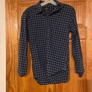 American Eagle Blue and Black button Down